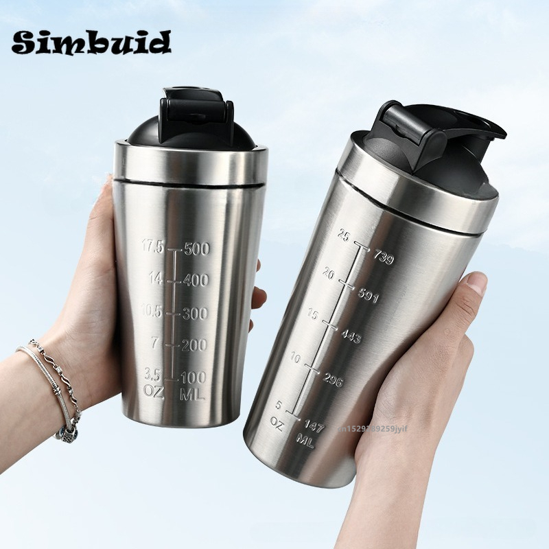 Nutrition And Exercise - 500/750ML Stainless Steel Protein Powder Shaker