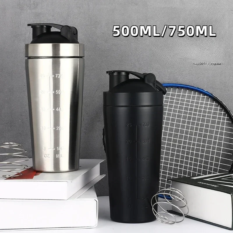 Nutrition And Exercise - Stainless Steel Protein Shaker Cup Portable