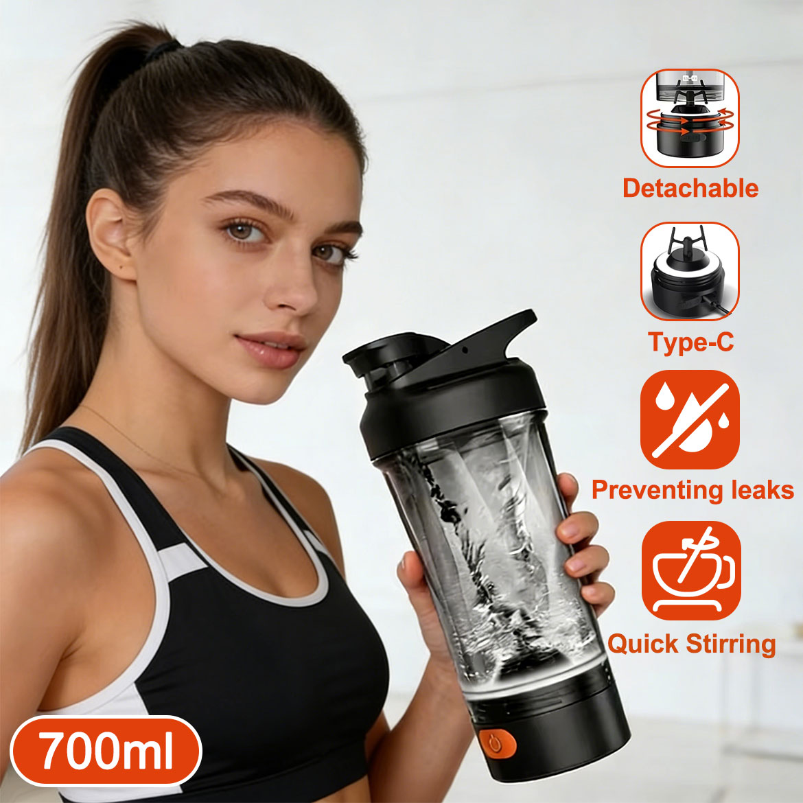 Nutrition And Exercise - 24.64oz Electric Automatic Protein Shaker Cup