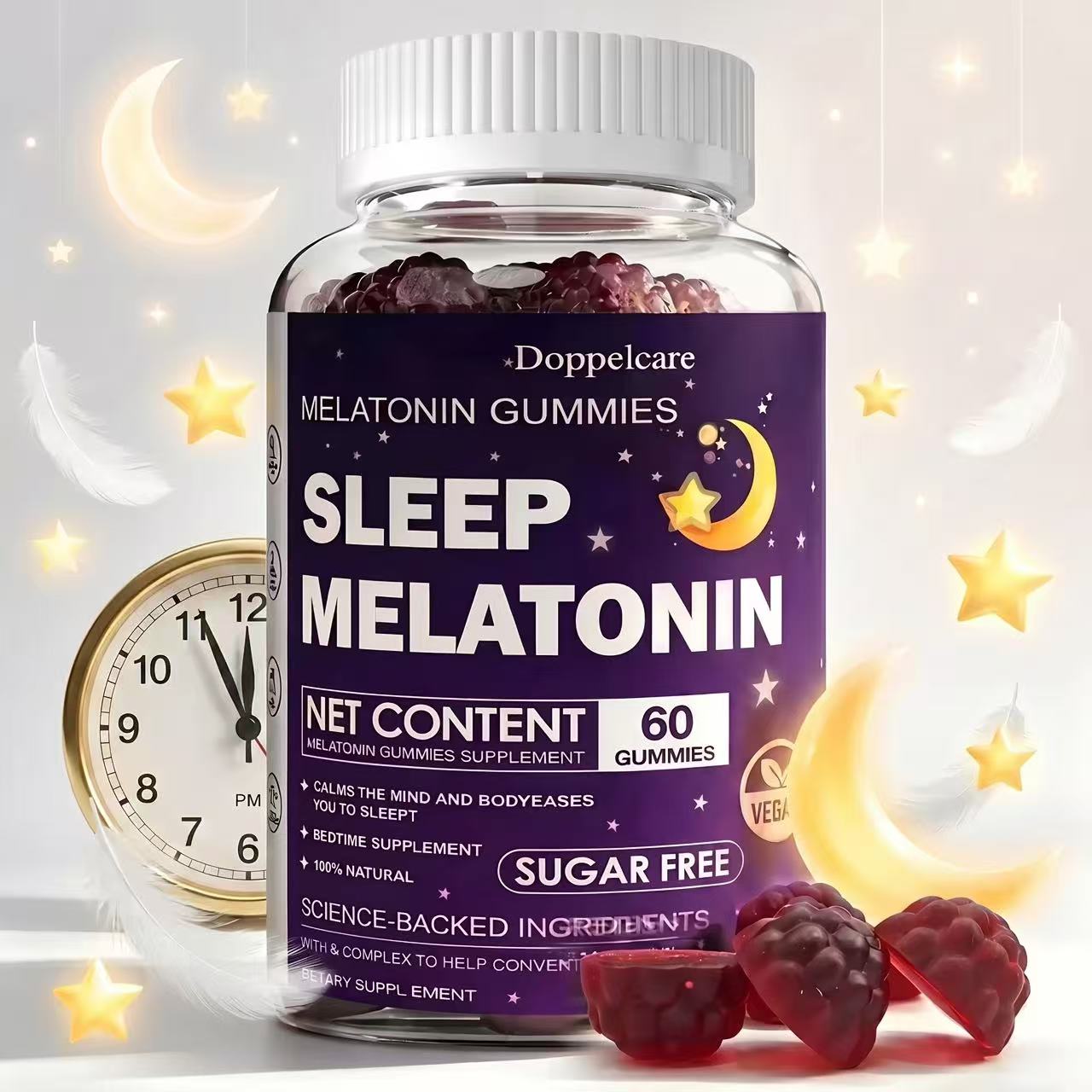 Melatonin Sleep Gummy - Sleep Melatonin Gummies Sugar-Free Vegan Nighttime