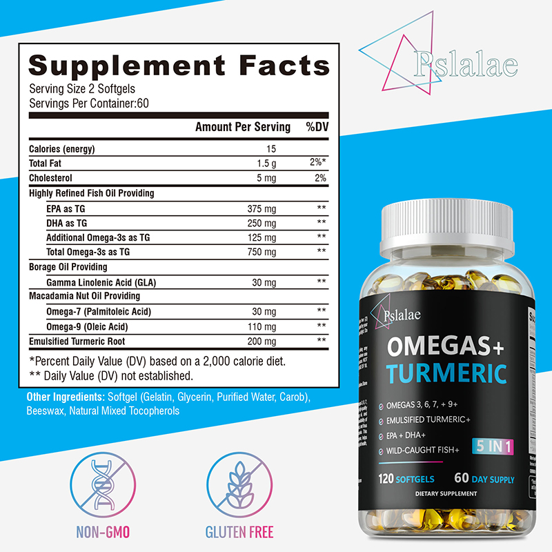 Omegas+ Turmeric Capsules - In - Turmeric Curcumin Capsule review and price