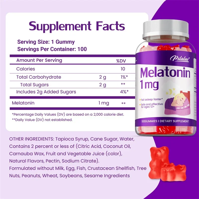 Melatonin Gummies 1mg - Helps  - Melatonin Sleep Gummy review and price