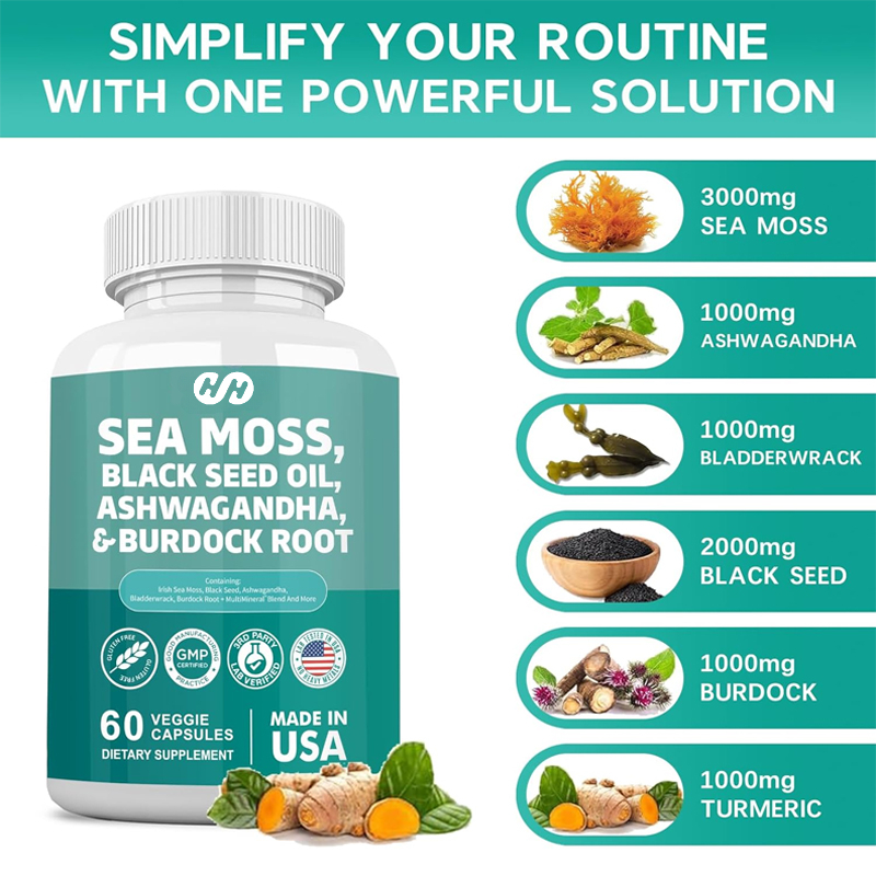 60 Capsules 7000mg Seaweed 400 - Black Seed Oil Capsule review and price