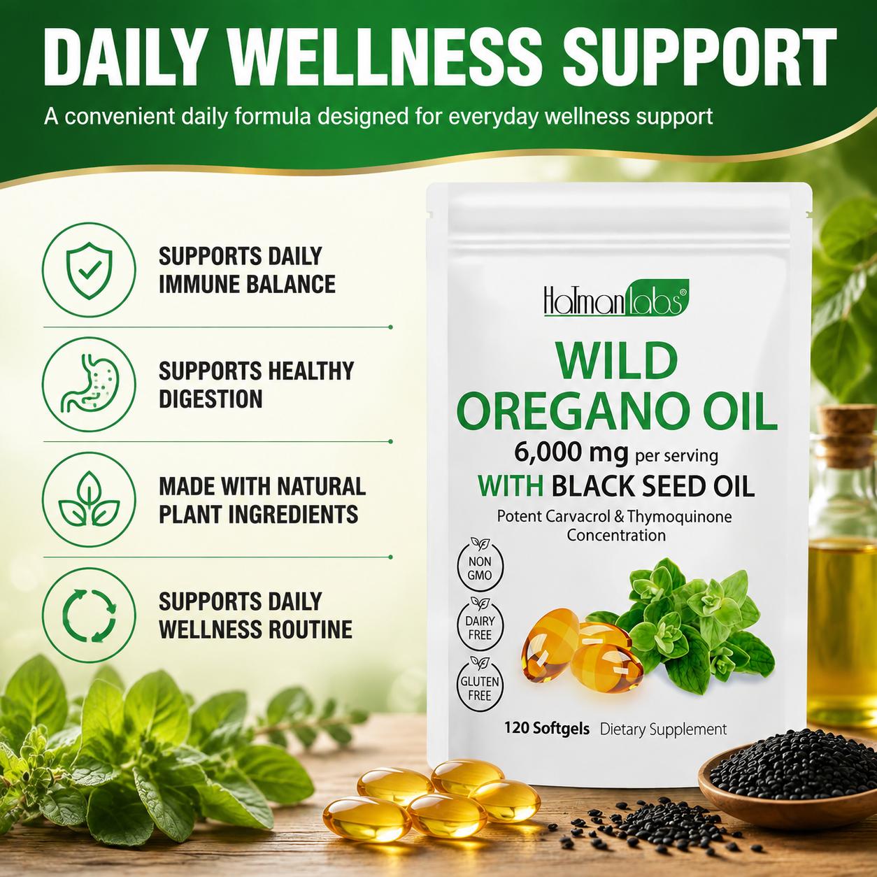 Wild Oregano Oil with Black Se - Black Seed Oil Capsule review and price