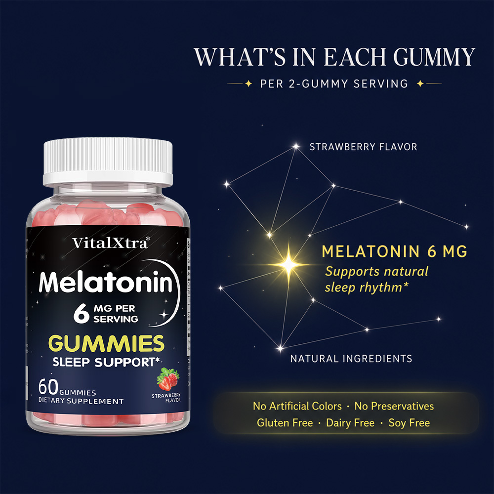 Melatonin Gummies 6mg, Natural - Melatonin Sleep Gummy review and price