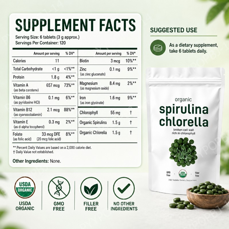 Organic Spirulina Chlorella Ta - Spirulina Tablet Organic review and price