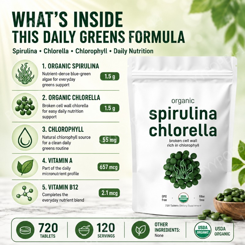 Organic Spirulina Chlorella Ta - Spirulina Tablet Organic review and price