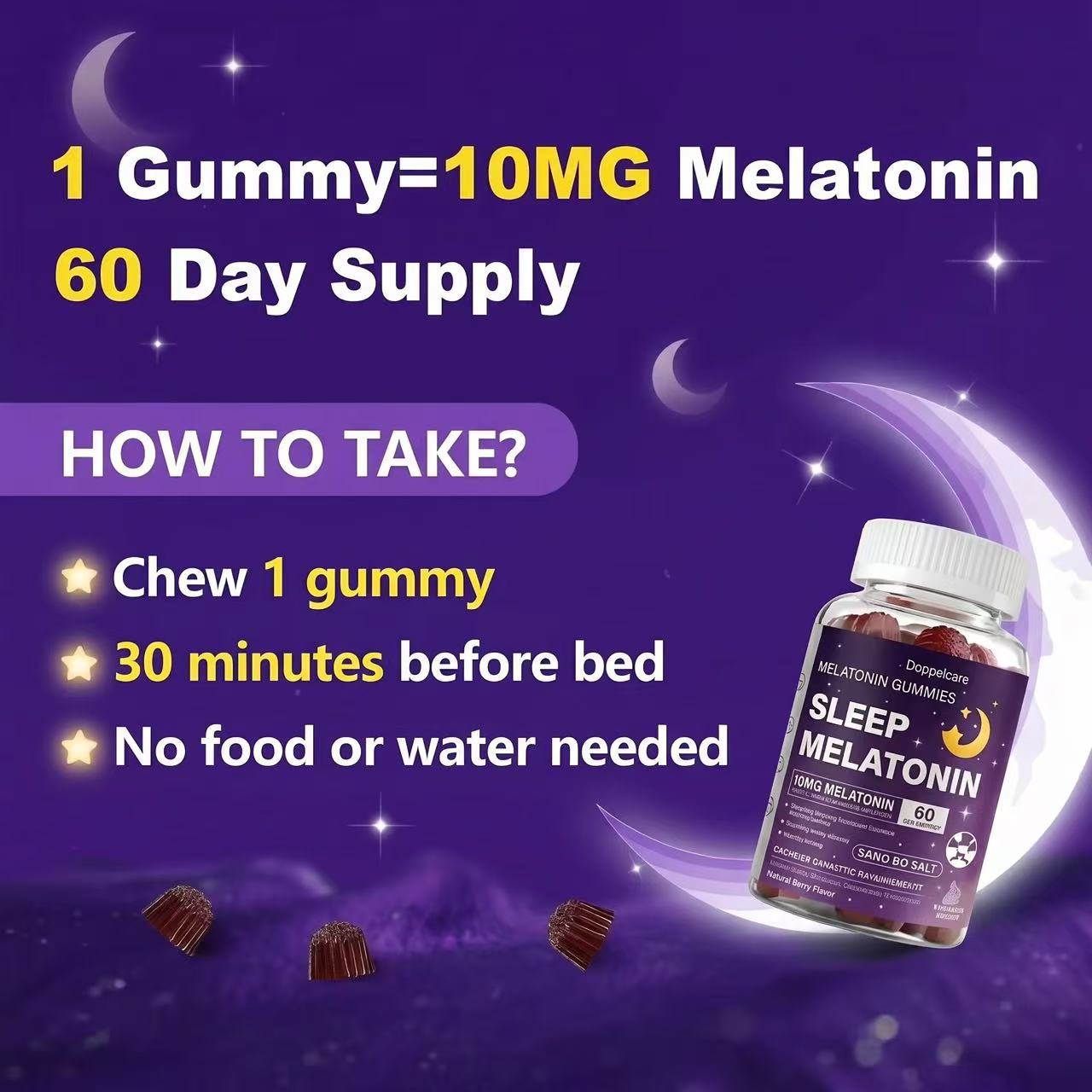 Sleep Melatonin Gummies Sugar- - Melatonin Sleep Gummy review and price